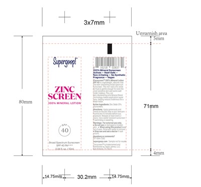 Zincscreen 100% Mineral Lotion Spf 40 (Sample   Zincscreen 100 Mineral Lotion Spf 40 10ml Tube)